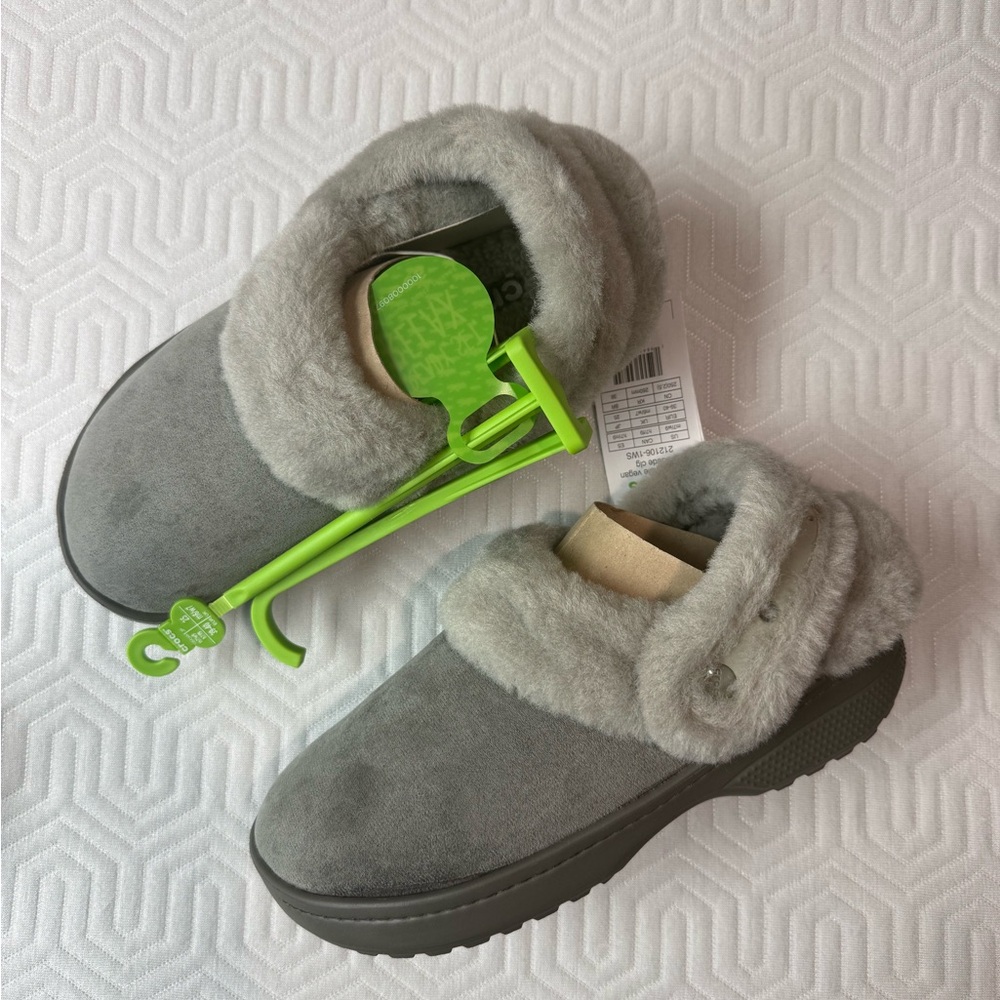 NWT Classic Unfurgettable Vegan Suede Clog W9/M7 Galactic Grey